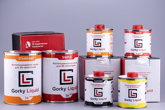 Распродажа фотополимерных смол для 3D-принтеров Gorky Liquid!